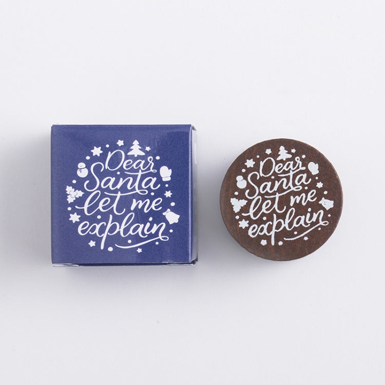 Round Wooden Stamps Vintage DIY Handbook Multifunctional Decorative Stamps — Voyage