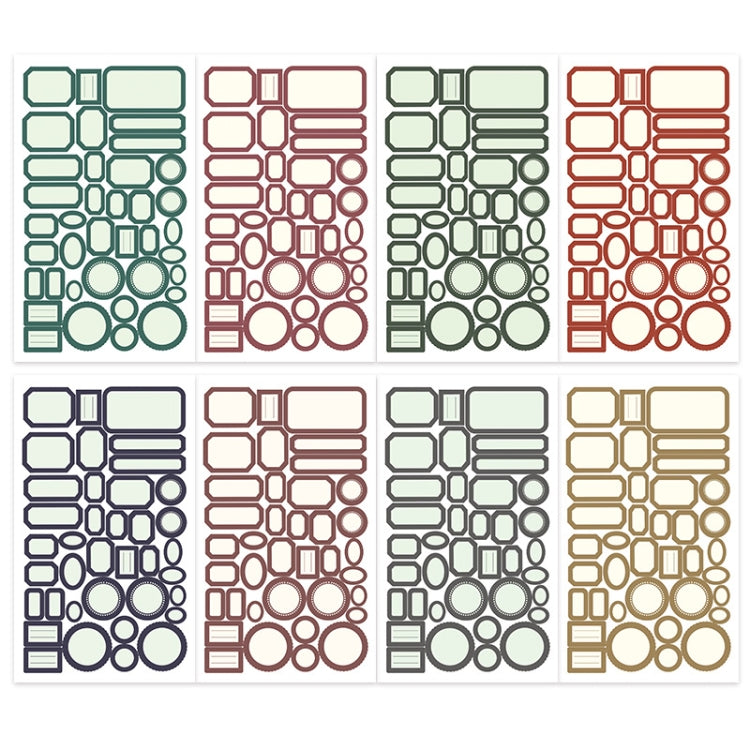 1 Sets Handbook DIY Vintage Text Sticker Material Pack — Colorful