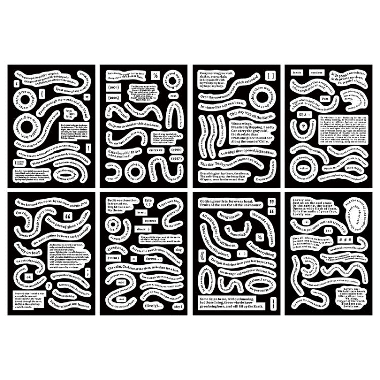 1 Sets Handbook DIY Vintage Text Sticker Material Pack — Tag