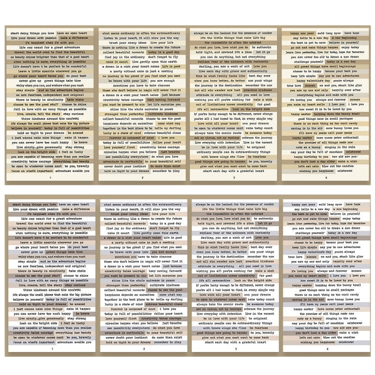 1 Sets Handbook DIY Vintage Text Sticker Material Pack — Curve