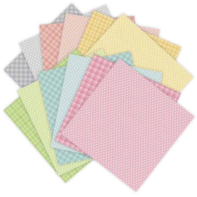 1 Set 6 Inch Spring Color Style Scrapbooking Background Paper Art Handmade Crafts, Spec: 12 Sheets/Set