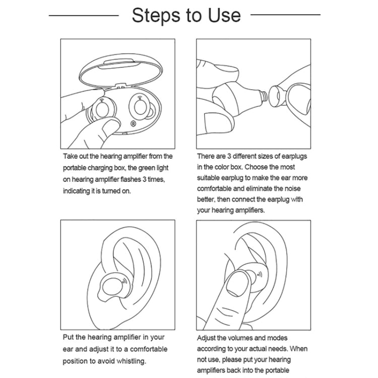 Z-300 TWS Rechargeable Sound Amplifier Deaf Hearing Aids — view 7