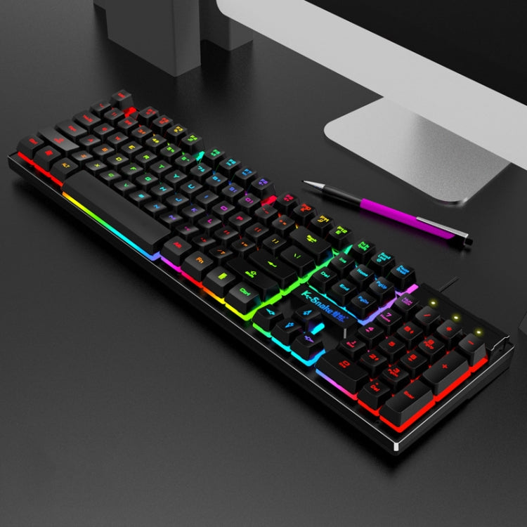 K-Snake K4 104 Keys Glowing Game Wired Mechanical Keyboard, Cable Length: 1.5m, Style: