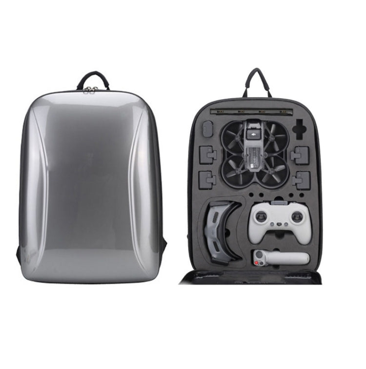 For DJI AVATA Storage Bag Hard Shell Waterproof Shoulder Bag Backpack — Style 1 Brushed Gray Black Inner