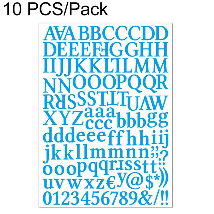 10 PCS Waterproof Alphabet DIY Handbook Sticker Gift Decoration Office Sticker — Red