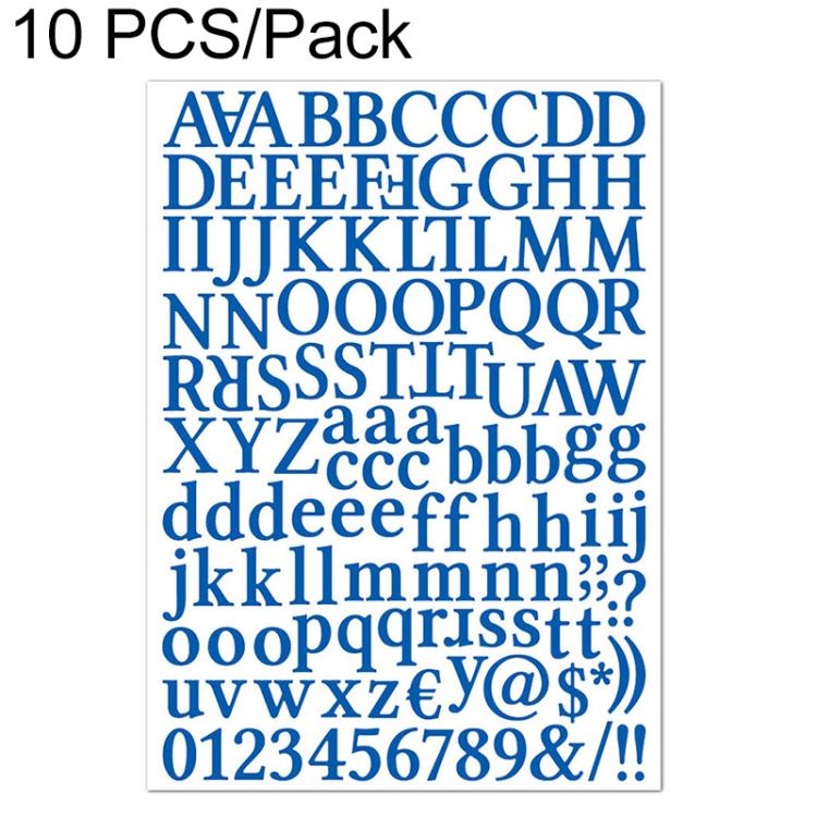 10 PCS Waterproof Alphabet DIY Handbook Sticker Gift Decoration Office Sticker — Deep Green