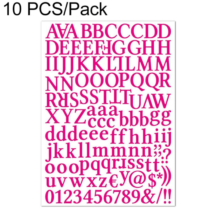10 PCS Waterproof Alphabet DIY Handbook Sticker Gift Decoration Office Sticker — Deep Blue