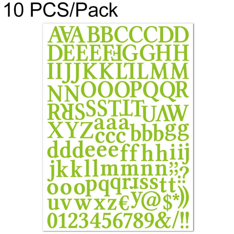 10 PCS Waterproof Alphabet DIY Handbook Sticker Gift Decoration Office Sticker — Pink