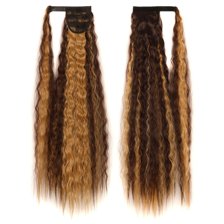 MST8568 Invisible Adhesive Bandage Wigs Corn Perm Long Ponytail Wigs — 4