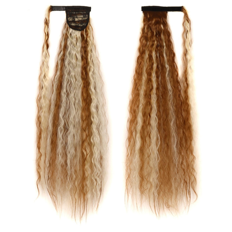 MST8568 Invisible Adhesive Bandage Wigs Corn Perm Long Ponytail Wigs — 4M30