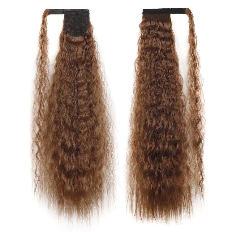 MST8568 Invisible Adhesive Bandage Wigs Corn Perm Long Ponytail Wigs — 6H613