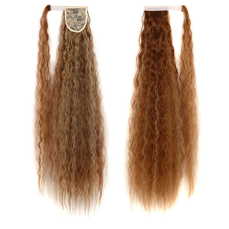 MST8568 Invisible Adhesive Bandage Wigs Corn Perm Long Ponytail Wigs — 12