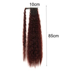 MST8568 Invisible Adhesive Bandage Wigs Corn Perm Long Ponytail Wigs — view 17