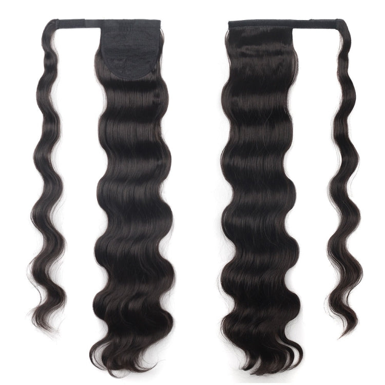 MST08 Adhesive Tie-On Wigs Ponytail Fluffy Long Curly Wigs High-Ponytail — 1BH613