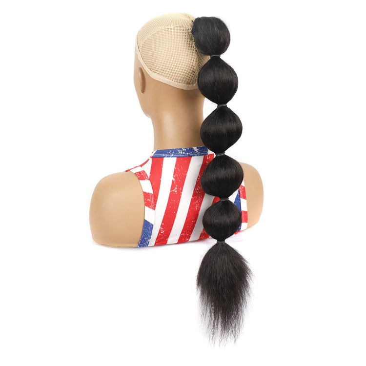 DLMW01 Bubble Shape Shaggy Wig Ponytail Drawstring Long Ponytail Wigs Fluffy, Spec: