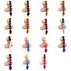 DLMW01 Bubble Shape Shaggy Wig Ponytail Drawstring Long Ponytail Wigs Fluffy, Spec: — 1BTRED