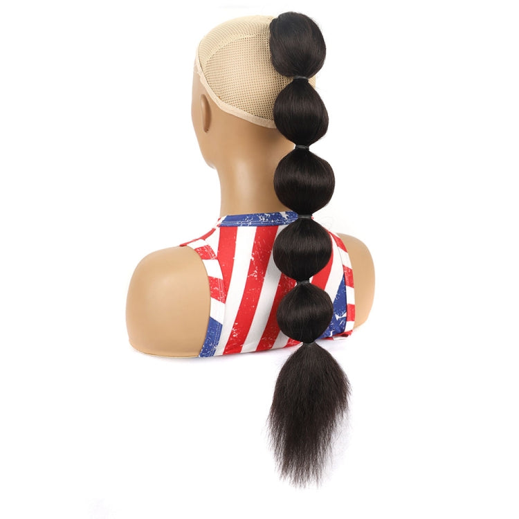 DLMW01 Bubble Shape Shaggy Wig Ponytail Drawstring Long Ponytail Wigs Fluffy, Spec: — 2