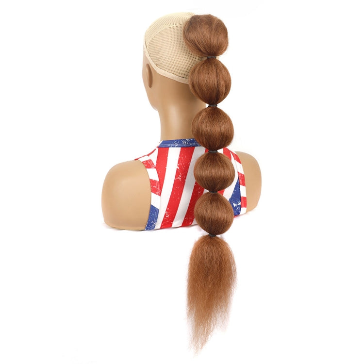 DLMW01 Bubble Shape Shaggy Wig Ponytail Drawstring Long Ponytail Wigs Fluffy, Spec: — 27