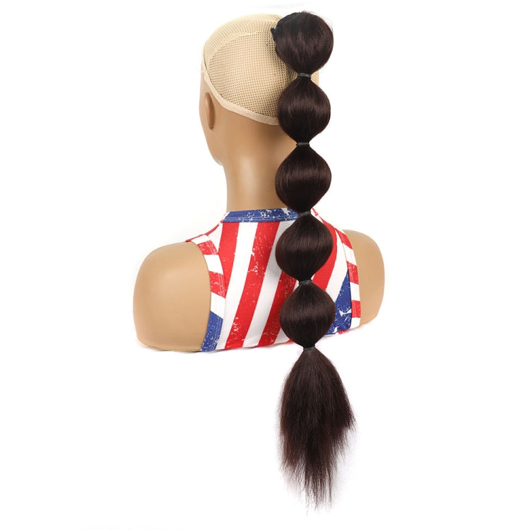 DLMW01 Bubble Shape Shaggy Wig Ponytail Drawstring Long Ponytail Wigs Fluffy, Spec: — 30