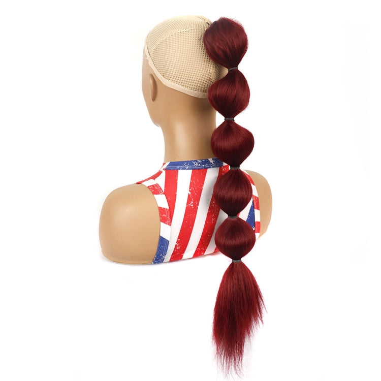 DLMW01 Bubble Shape Shaggy Wig Ponytail Drawstring Long Ponytail Wigs Fluffy, Spec: — 33