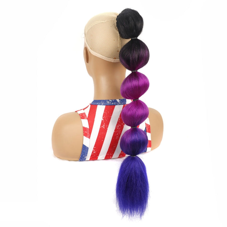 DLMW01 Bubble Shape Shaggy Wig Ponytail Drawstring Long Ponytail Wigs Fluffy, Spec: — 1BT51P