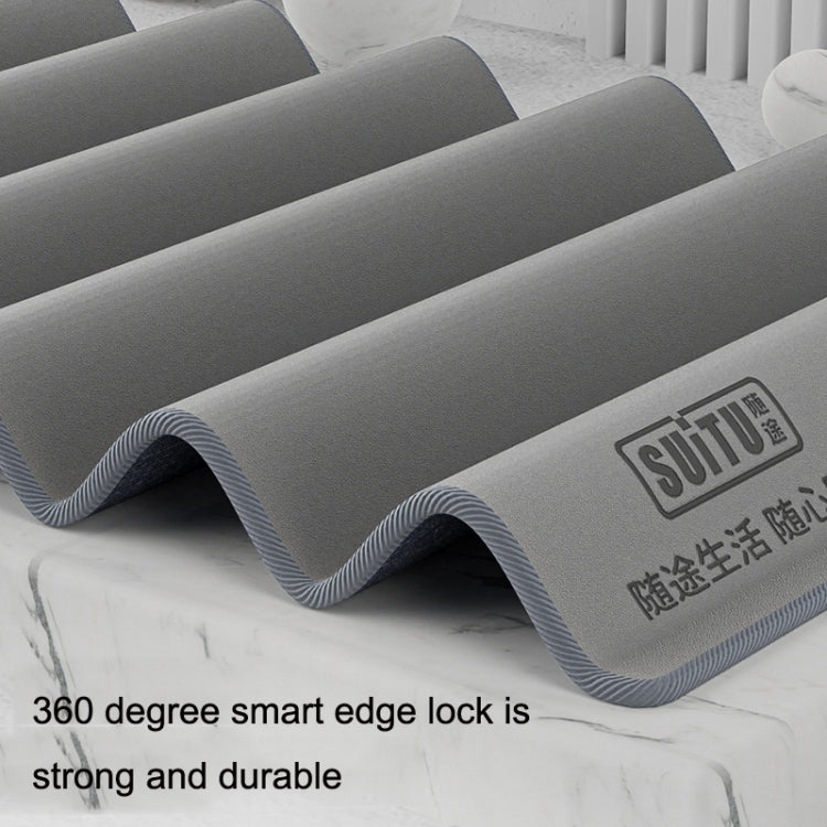 SUITU ST-9000 2pcs Double Suede Car Cleaning Towel Dry Washing Cloth, Size: