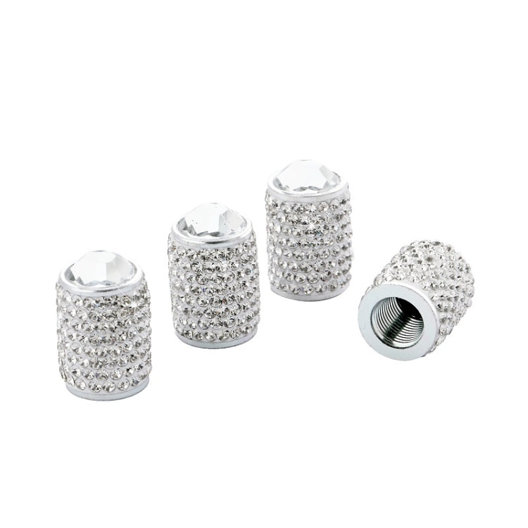 Car Tyre Aluminium Full Diamond Valve Cap With Seal