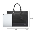 Bopai 11-98811 Leather Business Large-capacity Laptop Handbag Messenger Briefcase — view 3