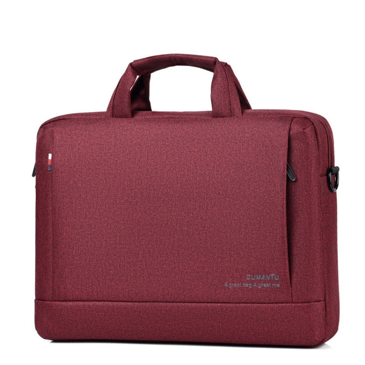 OUMANTU 020 Event Computer Bag Oxford Cloth Laptop Computer Backpack — Wine Red