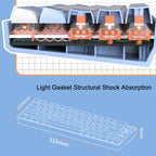 LANGTU GK65 65 Keys Wireless / Bluetooth / Wired Three Model Game Mechanical Keyboard, Cable Length: 1.5m