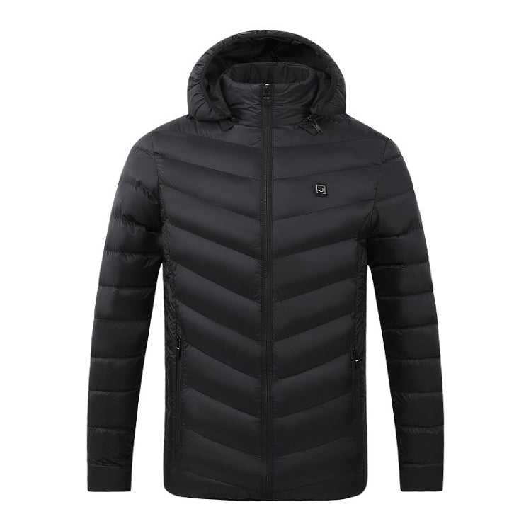 USB Winter Electric Heated Jacket Warm Thermal Jacket — 4 Zone Black  XXL