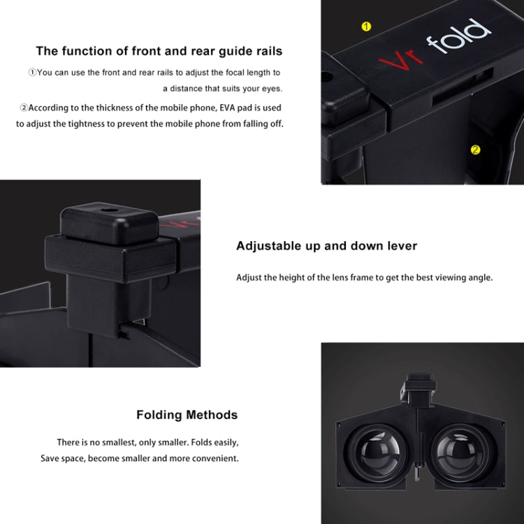 Panoramic View Convenient Folding VR Glasses, Vr fold V1