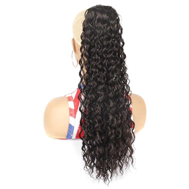 LSDP22 Drawstring Long Curly Wig Ponytail Mesh Curly Ponytail — 1B