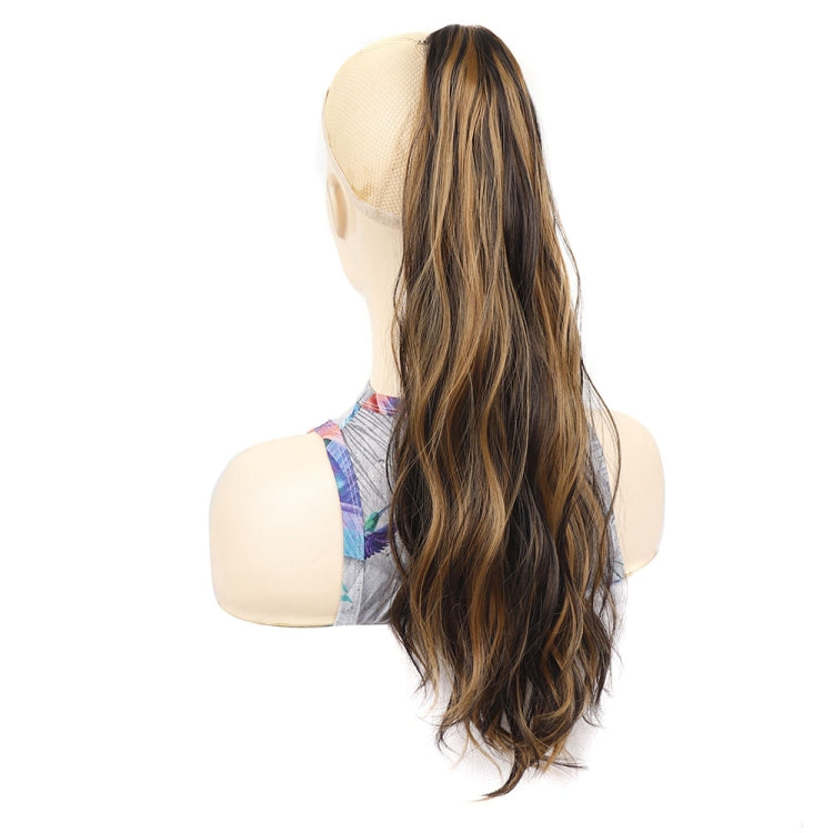 P96 Clip-On Wig Long Ponytail Water Ripple Long Curly Wig — 2H27