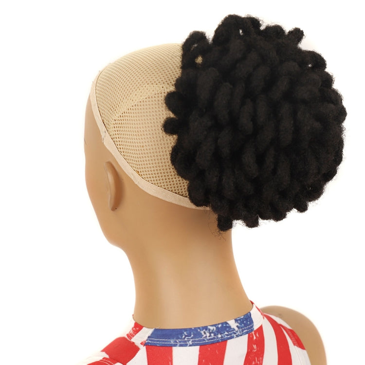 LSFBZB Drawstring Dreadlocks Wig Caterpillar Dreadlock Shaggy Hair Bun, Spec: — 1B
