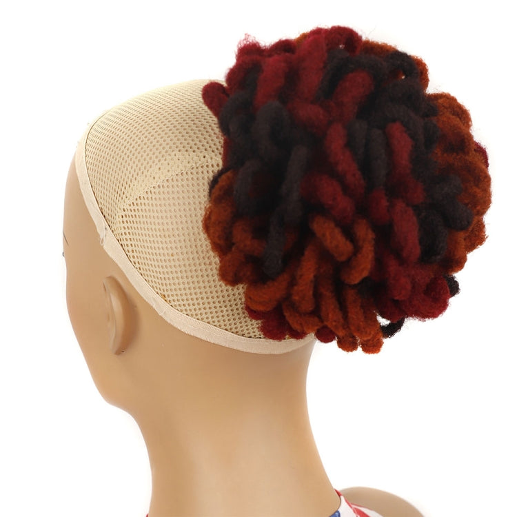 LSFBZB Drawstring Dreadlocks Wig Caterpillar Dreadlock Shaggy Hair Bun, Spec: — 4H27H30
