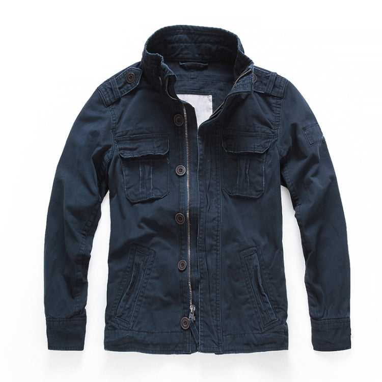 Autumn And Winter Middle Aged Men Jacket Casual Workers Dress Denim Jackets Clothes — XL