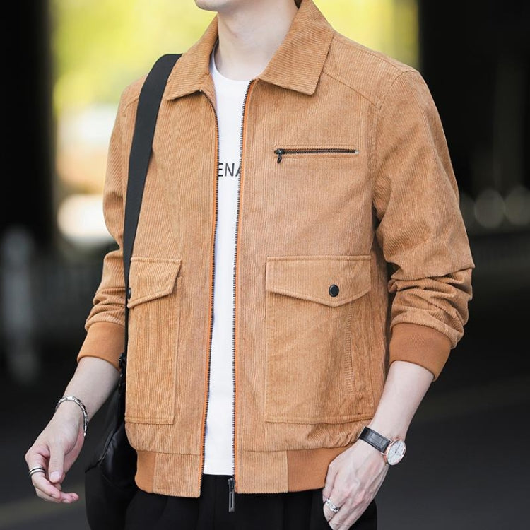 Autumn and Winter Casual Jacket Vintage Corduroy Lapel Coat — view 18