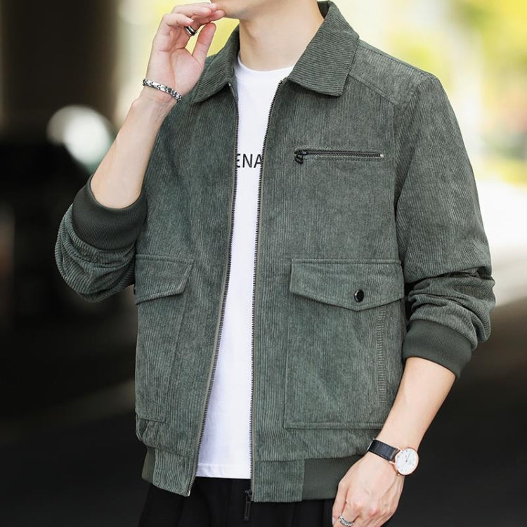 Autumn and Winter Casual Jacket Vintage Corduroy Lapel Coat — view 22