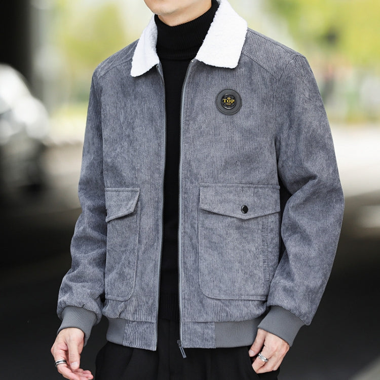 Autumn and Winter Casual Jacket Vintage Corduroy Lapel Coat — view 31