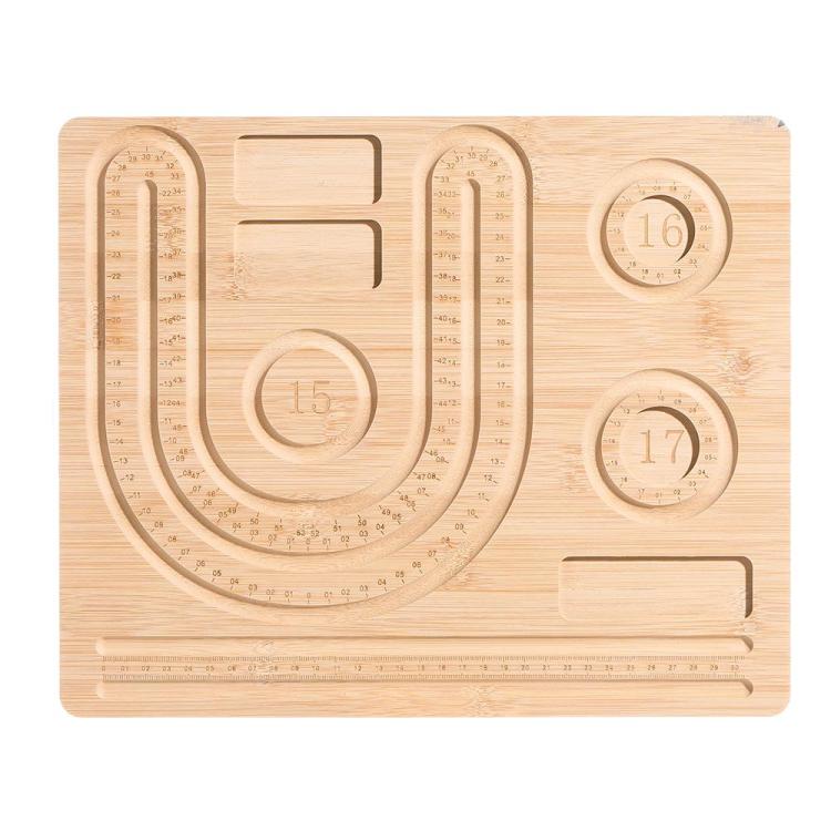 Wooden Beading Board DIY Tool For Making Bracelets And Necklaces — Short Various Wrist Sizes