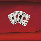10 PCS Colourful Spray-painted Reflective Playing Card Sticker