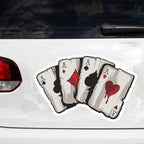 10 PCS Colourful Spray-painted Reflective Playing Card Sticker