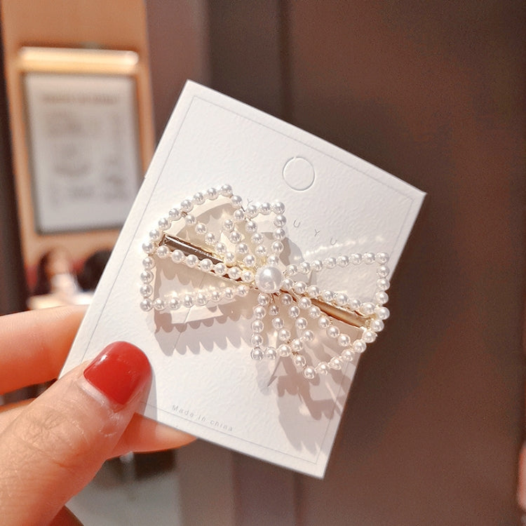 Rhinestone Fashion Hair Clips Women Bangs Headwear, Styles: — 380 Pearl