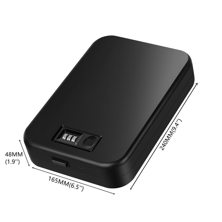Fingerprint / Password Metal Anti-theft Car Safety Box Valuables Storage Safety Box