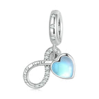 BSC705 S925 Eternal Sisterhood Charm Cracelet Endless Symbols Heart Zirconia Pendant