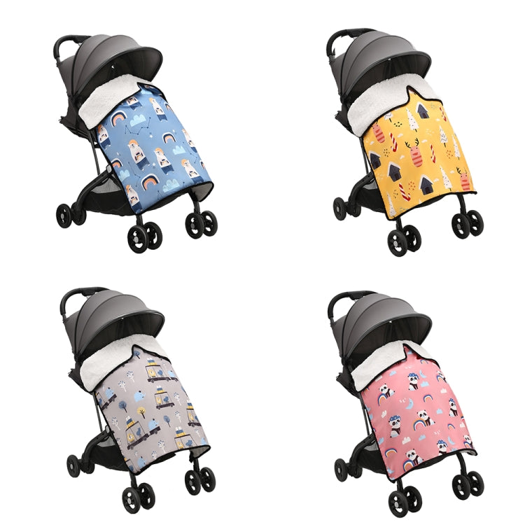 BB1021 Stroller Padded Thickened Windproof Blanket Waterproof Portable Warm Baby Blanket — Elk