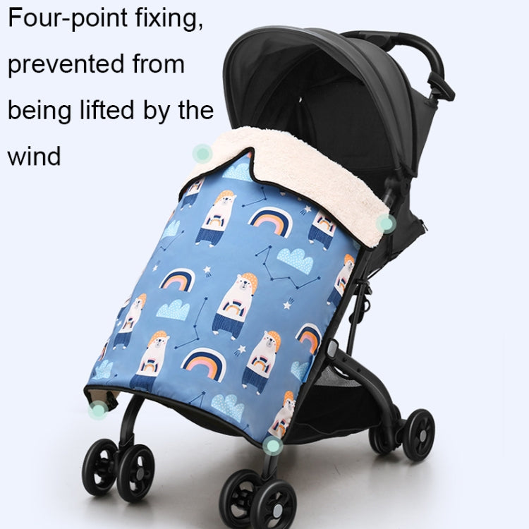 BB1021 Stroller Padded Thickened Windproof Blanket Waterproof Portable Warm Baby Blanket — view 7