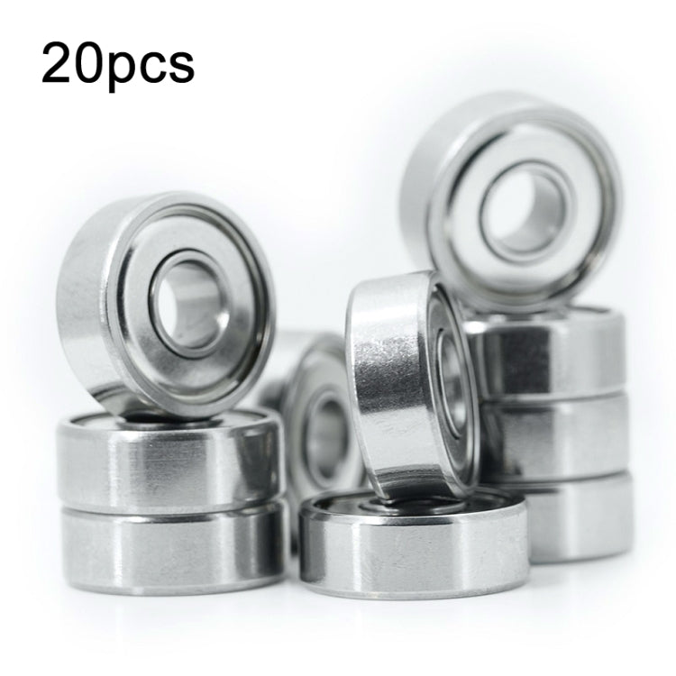 20pcs Miniature Bearings Silent Deep Groove Ball Bearings — 607zz