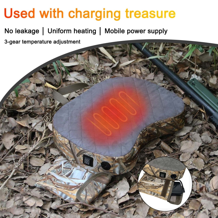 Outdoor Portable Camouflage 3 Gear Adjustable Heated Cushion
